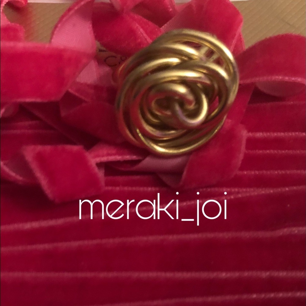 Brass Wire Wrapped Rose Ring